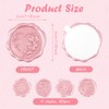 60 Pcs Wax Seal Stickers, Blush Pink, 4 Heart Styles