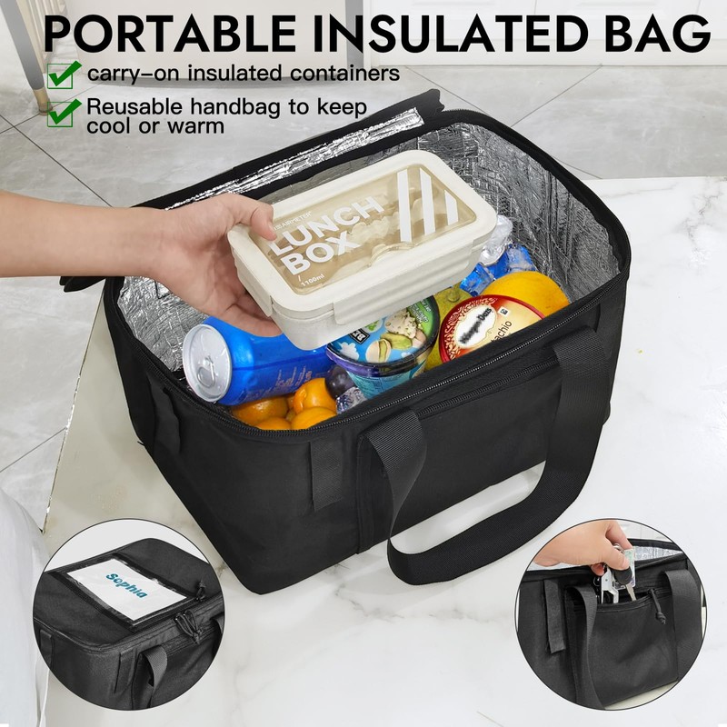 RAYMACE Bike Basket Rear with Cooler Bag and Cargo Net,Waterproof