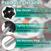 sourcing map 8pcs Star Clamping Knobs with Nuts Washers, M6
