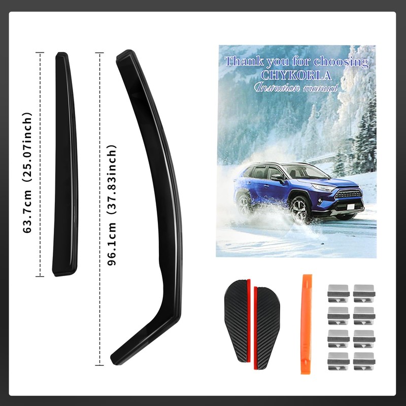 in Channel Auto Rain Guards Fit for 2011-2016 Impreza Hatchback,
