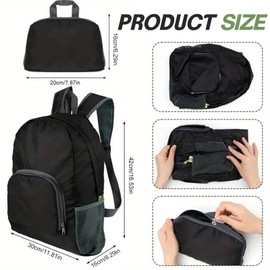 Foldable Backpack Lightweight, Waterproof Small Fishing Rucksack Packable Daypack for Travelling, Durable Ultralight Packable Backpack Practical Gifts Walking Backpack for Women Men Outdoor Camping