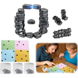 Dancepandas Table Magnetic Game Magnetic Chess Game Magnetic Chess Game Educational Lady Game Party Accessories for Family Reunions - 126 Pieces Magnetic Chess Figure