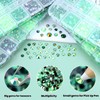 Sinyanail Green Flatback Rhinestones Kit for Nails, 12780pcs 2-6mm Mixed