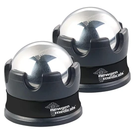 newgen medicals Massage Balls: Set of 2 Stainless Steel Cooling Massage Balls (Massage Roller, Cooling Ball, Foot Massager)