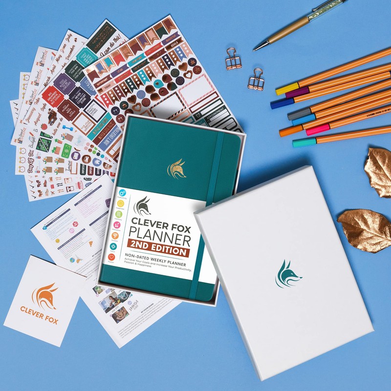 Clever Fox Planner 2nd Edition – Colorful Weekly & Monthly