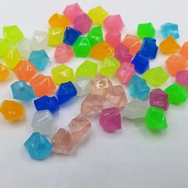 FUNAT 300 Pieces Luminous Stones, Luminous Garden Pebbles, Luminous Glow Pebble Paving Stones for Aquarium, Luminous Outdoor Garden Stones