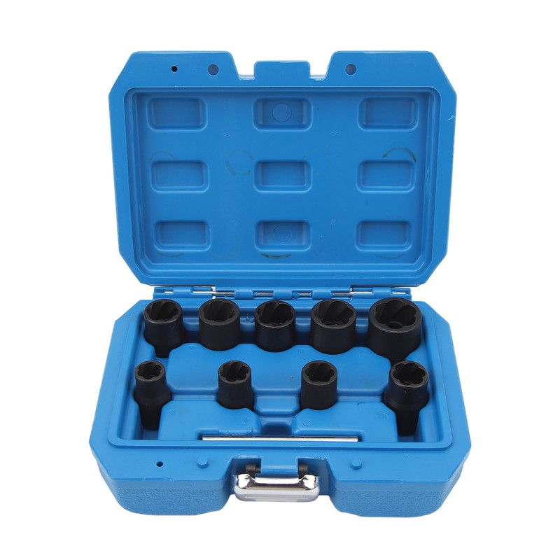 10PCS Twist Impact Socket with 8mm Straight Rod 3/8in Drive