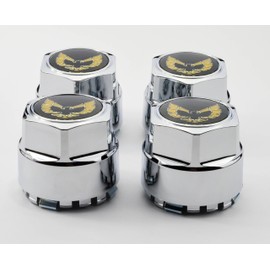 Set of 4 New 77-81 Pontiac Firebird Trans Am TA Snowflake Turbo Wheel Chrome Center Caps Gold Bird