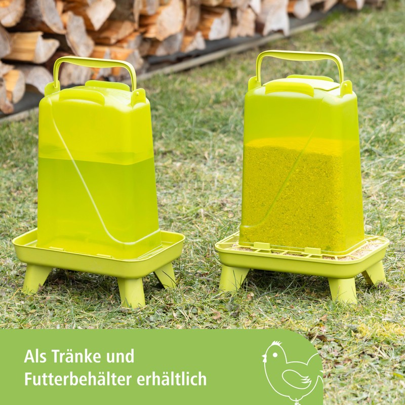 Kerbl Hobbyfarming Automatic Feeder with Feet, Includes Feet, Removable Lid,