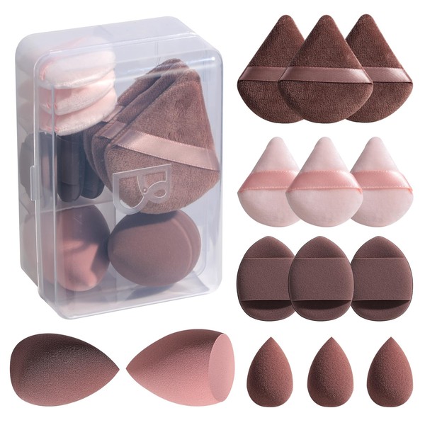 Makeup Sponge Set BS-MALLTriangle Puff 14 Pcs for Liquid, Cream,