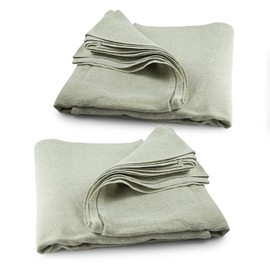 Pack of 2 Laminated Cotton Dust Sheets for Decorating 6ft x 3ft - Dust Sheet with Cotton Twill Backed with Plastic Sheet Polythene Sheeting for Painting, Furniture, Diy, Floor, Stair Case (2)