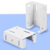 Heavy Duty 2-3/4 inches Rails Brackets Kit, White Alluminum Fence