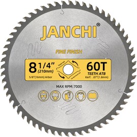 3Pack Combo 8-1/4 Inch 24T&40T&60T Woodworking Saw Blades with 5/8" Arbor, 0.06" Thin Kerf Alternating Top Bevel Tungsten Carbide Teeth Circular Saw Table Saw Blade, Ideal for Various Woods Cutting