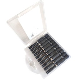 Bits Type PH PZ T10 - T40 L 25 50 100 mm Pack of 10 or 25 Assorted S2 Quality Magnetic Matt Black (TORX 15, L = 50 mm Pack of 10)