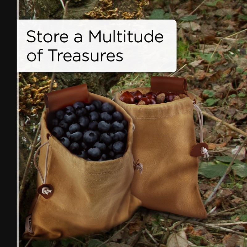 Wrenbury Collapsible Mushroom Foraging Bag - Waxed Canvas Mushroom Foraging