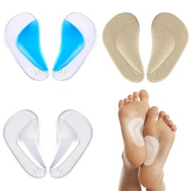 DOKRIN Orthopädische Einlegesohlen,3 Paar Plattfuß-Korrekturpolster, weiche Fußgewölbe-Stützpolster