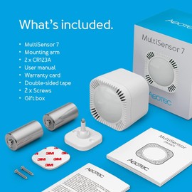 Aeotec ZWA024-C Multi-Sensor 7 | Z-Wave Smart Home 6-in-1 Sensor | Motion Sensor, Temperature, Humidity, Brightness, UV Index, Vibration