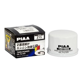 PIAA Oil Filter, Oil Element, Twin Power, High Performance Element with Our Own Double-Layer Filter Paper Structure, 1 Piece Set [For Nissan, Mazda, Suzuki Cars] Alto Hustler Flare & Other Z15