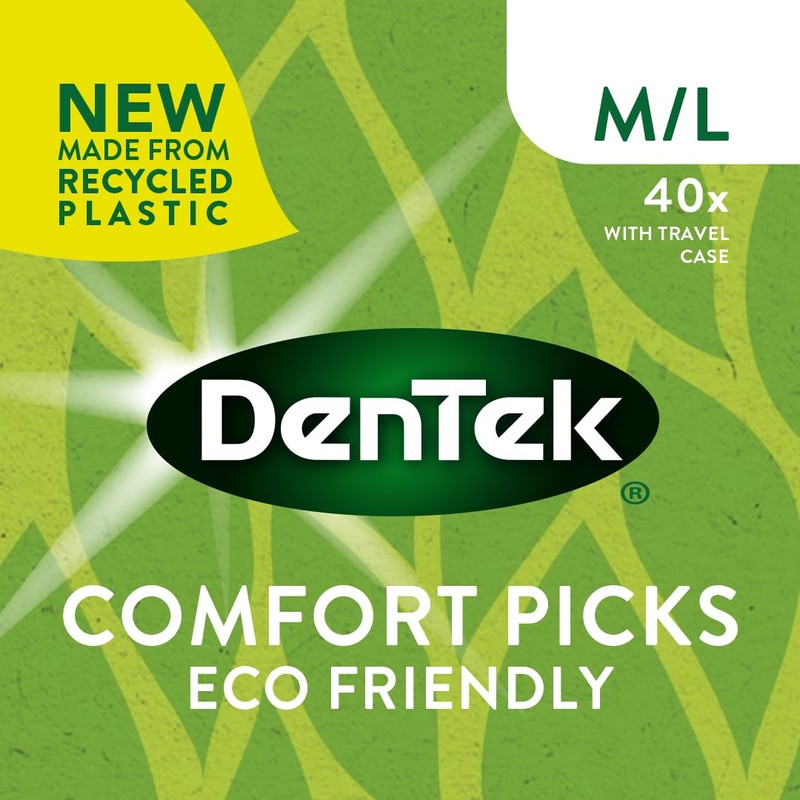 DenTek Eco-Friendly Interdental Comfort Picks - Medium/Large, for Removing Food