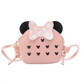WISHOW Shoulder Bag, Mini Bag, Small, Girls, Elementary School Students, Stylish, Ribbon, Bowknot, Cute, Cross-body, Handraised, Kids, Kids, Everyday, Popular, Pink