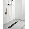 Elefloom Linear Shower Drain, Black Shower Drain 24 inch with