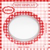 PhyLence 50 Pcs Red Gingham Oval Paper Plates – 9"