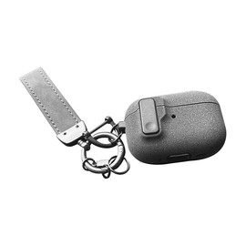 AirPods Pro 2 Case with Safety Lock, Automatic Bullet Lid, Protective Case for Airpods Pro 2nd Generation, Mat, Shockproof, Strap, Ring, Carabiner, Wireless Charging, Anti-Lost (Matte Gray, AirPods