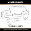 PrinceDeco Couch Cover Velvet Plush Sofa Covers for 2 Cushion