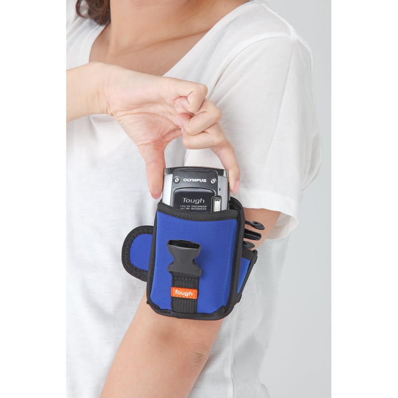 OLYMPUS デジタルカメラケース ウェアラブル型 防水 ブルー CSCH-92