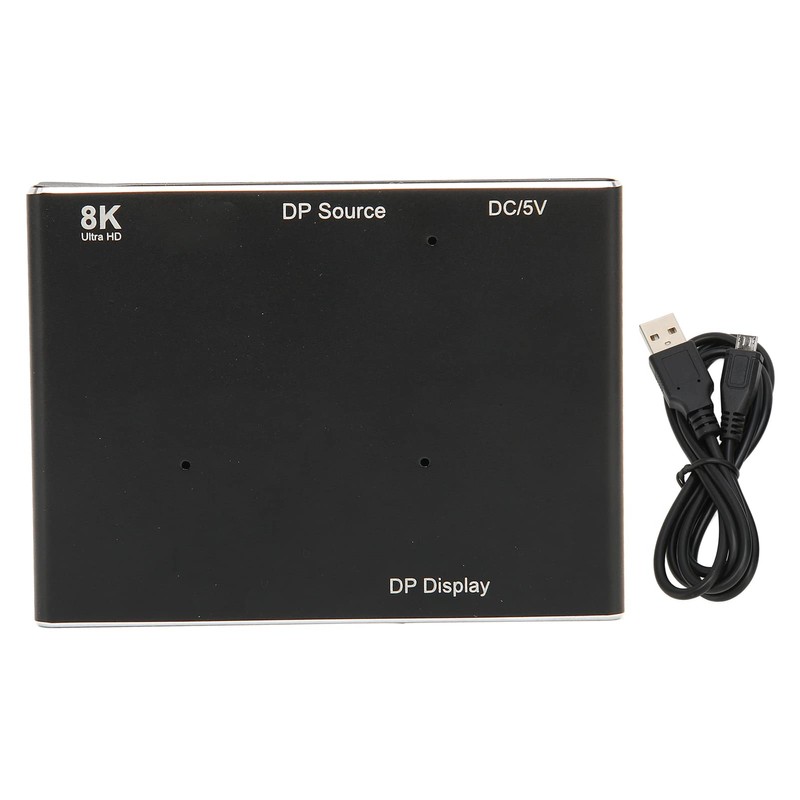 1 in 2 HDMI Splitter 8K Outputs, DisplayPort HD Multimedia