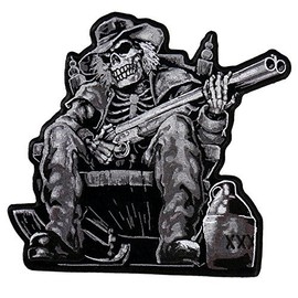 Hot Leathers Moonshine Skeleton Patch 4"4"