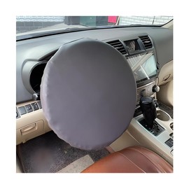 Zpana Car Steering Wheel Sun Shade Cover, Anti Heat Vehicle Steering Wheel Sunshade Shield, Automotive Interior Wheel Sun Block Protector Accessories, Universal for SUV, Sedan, Truck (Gray)
