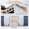 Plastic Strip Door Curtain Kit 9PCS, 48" Width X 84"