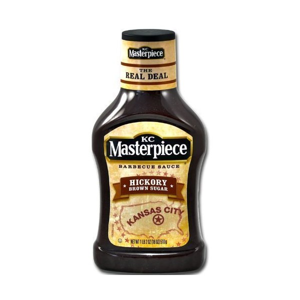 KC Masterpiece, Hickory Brown Sugar Barbecue Sauce, 18oz Bottle (Pack of 3)