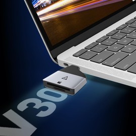 Adonit Nest USB-C to Card Reader Adapter, Supports Secure Digital V30 UHS-I, Supports both SD/Micro SD Card Reader, Grey