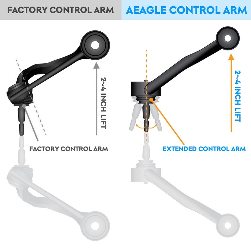 Front Upper Control Arms w/Ball Joints Lift 2-4" for Toyota