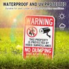 Faittoo Large No Dumping Sign, Property Protected By Video Surveillance