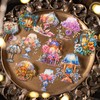 Zolarkar Floral and Stand Collage Material, 60 Pieces, Retro Lamp,