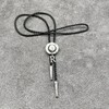 JPJZY BRBAM Initial Pendant Bolo Tie Western Cowboy Hat and