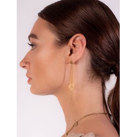 a little something® Karlin Women's Earrings with 18 Carat Gold Plating (Gold & Rose Gold) Includes Sustainable Gift Packaging with FSC® Certificate, Stainless Steel