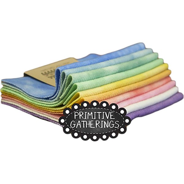 Primitive Gatherings Hand Dyed Wool Pastel 2 Charm Pack 10