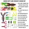 Rigged and Ready Fish Rig Spinner Mixed Soft Lure, Tungsten