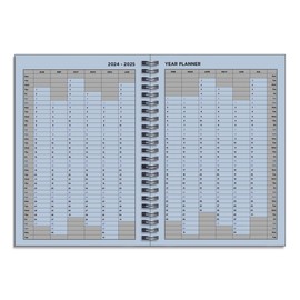 Teacher Planner 2025-2026 A4 size by Pirongs | 6 Lesson Planner for Teachers | Page a day | Undated, Hardback, Wiro-bound Teachers Planner - Purple