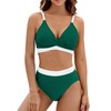YNIQUE Conjunto de Bikini de Cintura Alta para Mujer, Control
