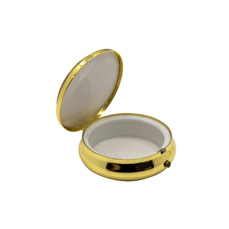 Venerare 2" Pyx for Holy Communion with Olive Wood Medallion