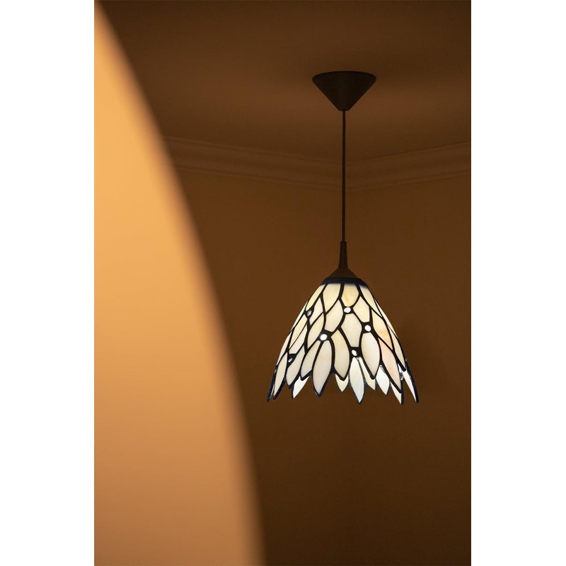 Wall lamp, pendant lamp, fan lampshade replacement, beige glass lampshade,