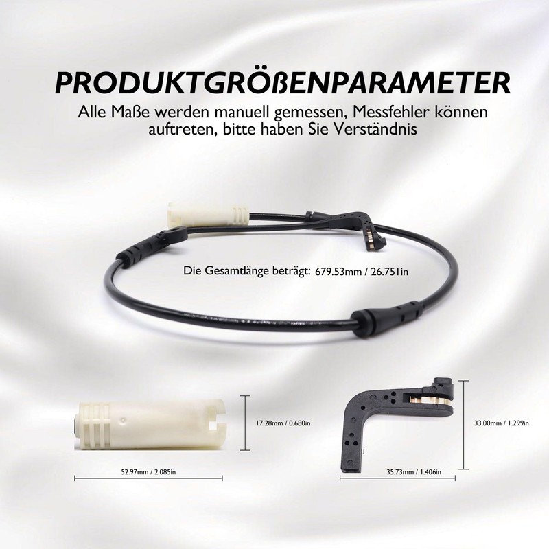 HISports Front Brake Pad Sensor, Electronic Wear Sensor for Brake