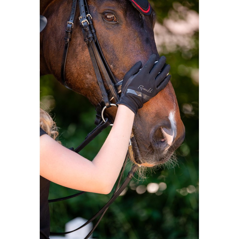 Roeckl Sports equestrian gloves LORRAINE, ladies summer riding glove, desert