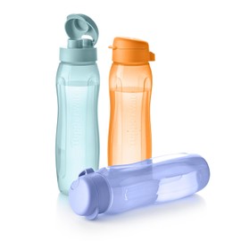 Tupperware Essentials Eco Water Bottle Set, 3 x 750 ml, Generation 2, Reusable & Refreshing, Water Bottle, BPA-Free, Leak-Proof, Ideal for Gym, Sports, Work & School, Stay