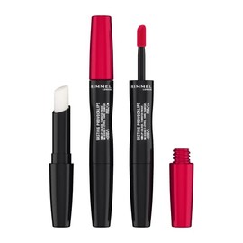 Rimmel London Provocalips Long-Lasting Formula 2 Step Lipstick for Full Colour and Vinyl Shade 500 Kiss The Town Red 2.3ml